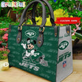 New York Jets Mickey Leather Bag Custom Name Women Bag