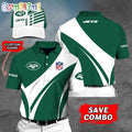 New York Jets Polo Shirt Custom Name Football Polo Shirts