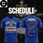 New York Knicks 2026-27 Season Schedule T-Shirt