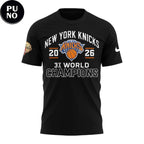 New York Knicks 3-Time Champions NBA 2026 T-Shirt