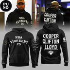 New York Knicks 75th Anniversary NBA Pioneers 2026 Cooper Clifton Lloyd Hoodie T-Shirt