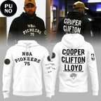 New York Knicks 75th Anniversary NBA Pioneers 2026 Cooper Clifton Lloyd Hoodie T-Shirt