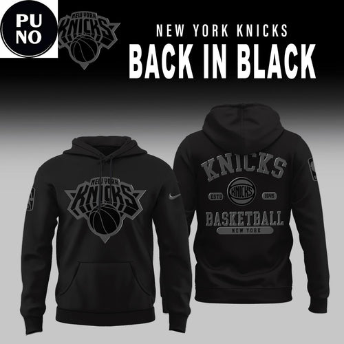 New York Knicks Back in Black 2026 Hoodie T-Shirt