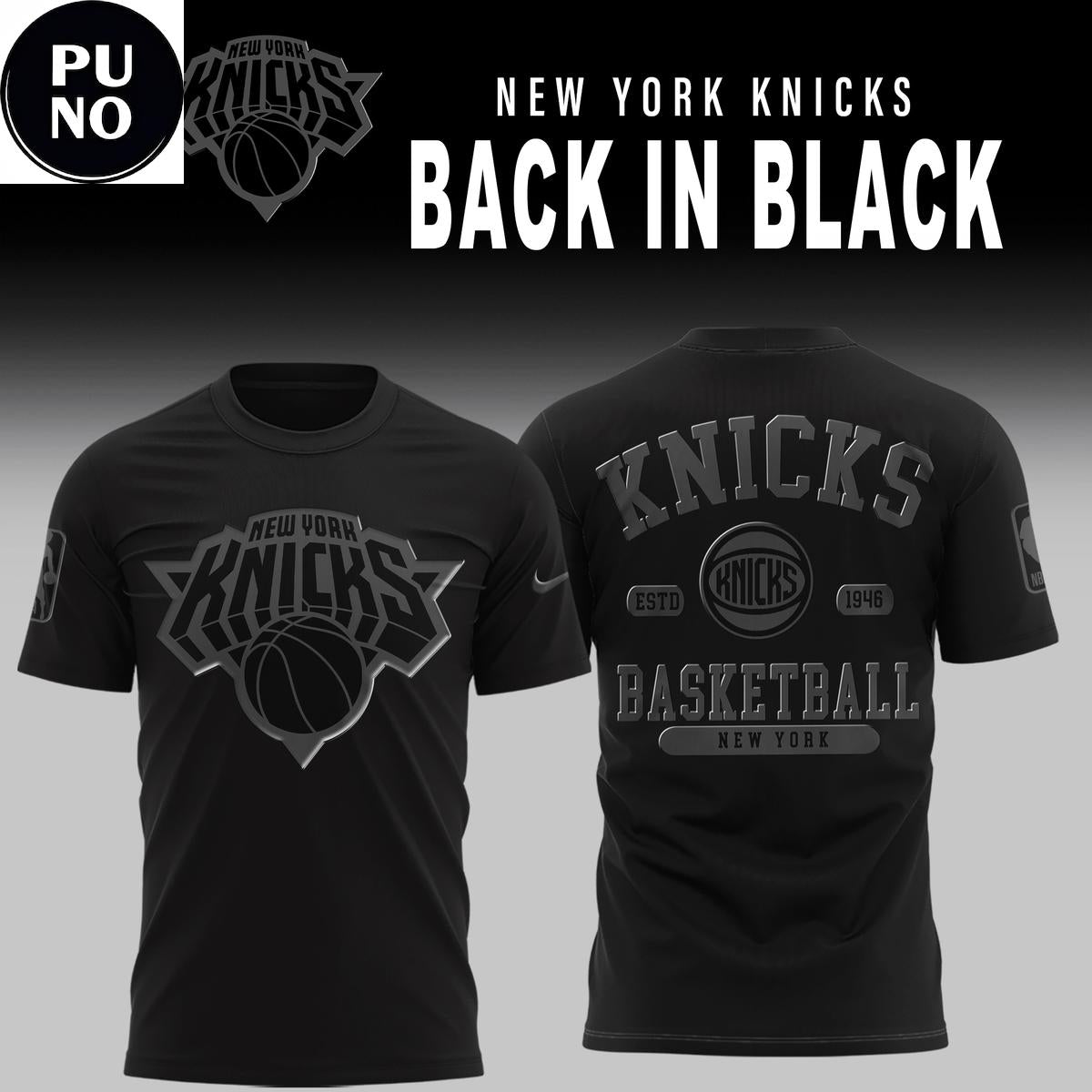 New York Knicks Back in Black 2026 Hoodie T-Shirt
