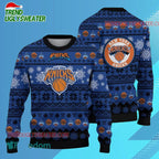 New York Knicks Frosty Basketball Ugly Christmas Sweater