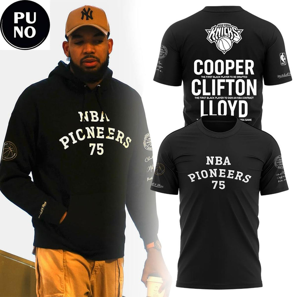 New York Knicks NBA Pioneers Cooper Clifton Lloyd 1950-2026 Hoodie T-Shirt