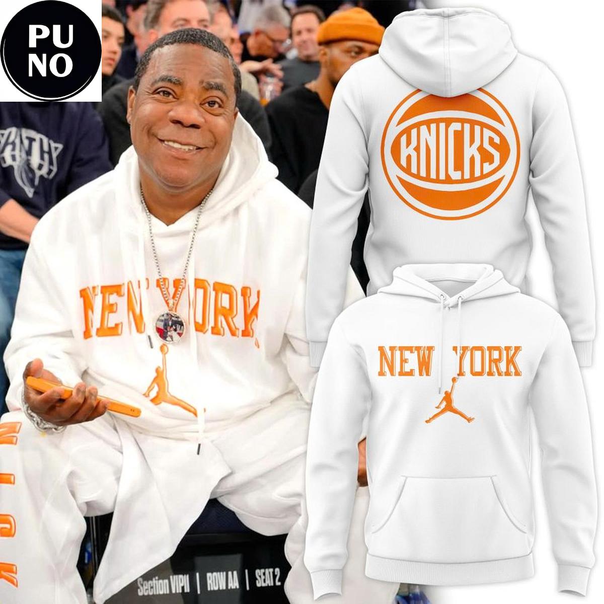 New York Knicks X Tracy Morgan 2026 White Hoodie