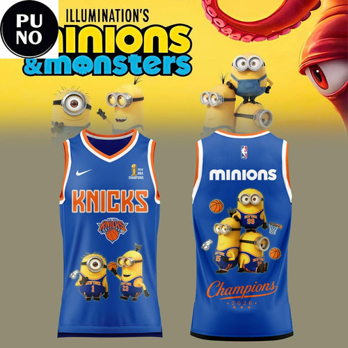 New York Knicks x Minions Monster 2026 NBA Champions Basketball Jersey