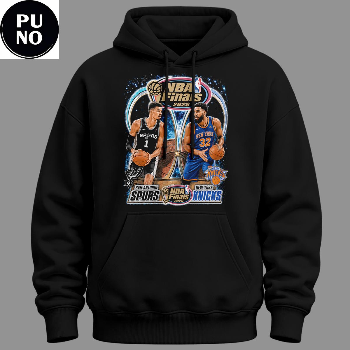 New York Knicks x San Antonio Spurs NBA Finals Game 2026 Hoodie T-Shirt
