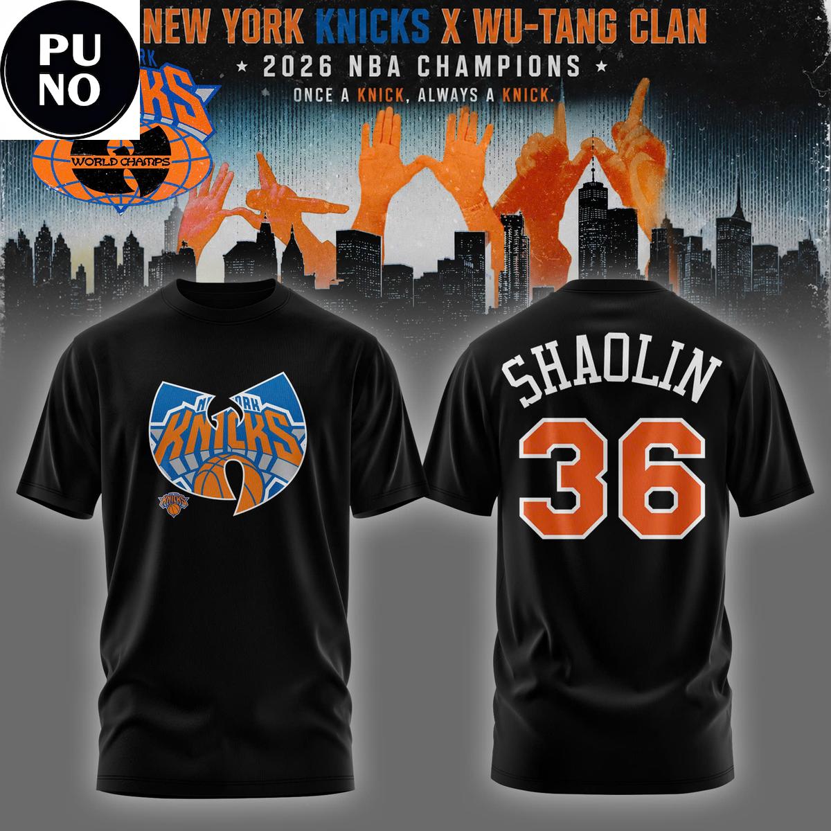 New York Knicks x Wu-Tang Clan 2026 NBA Champions T-Shirt