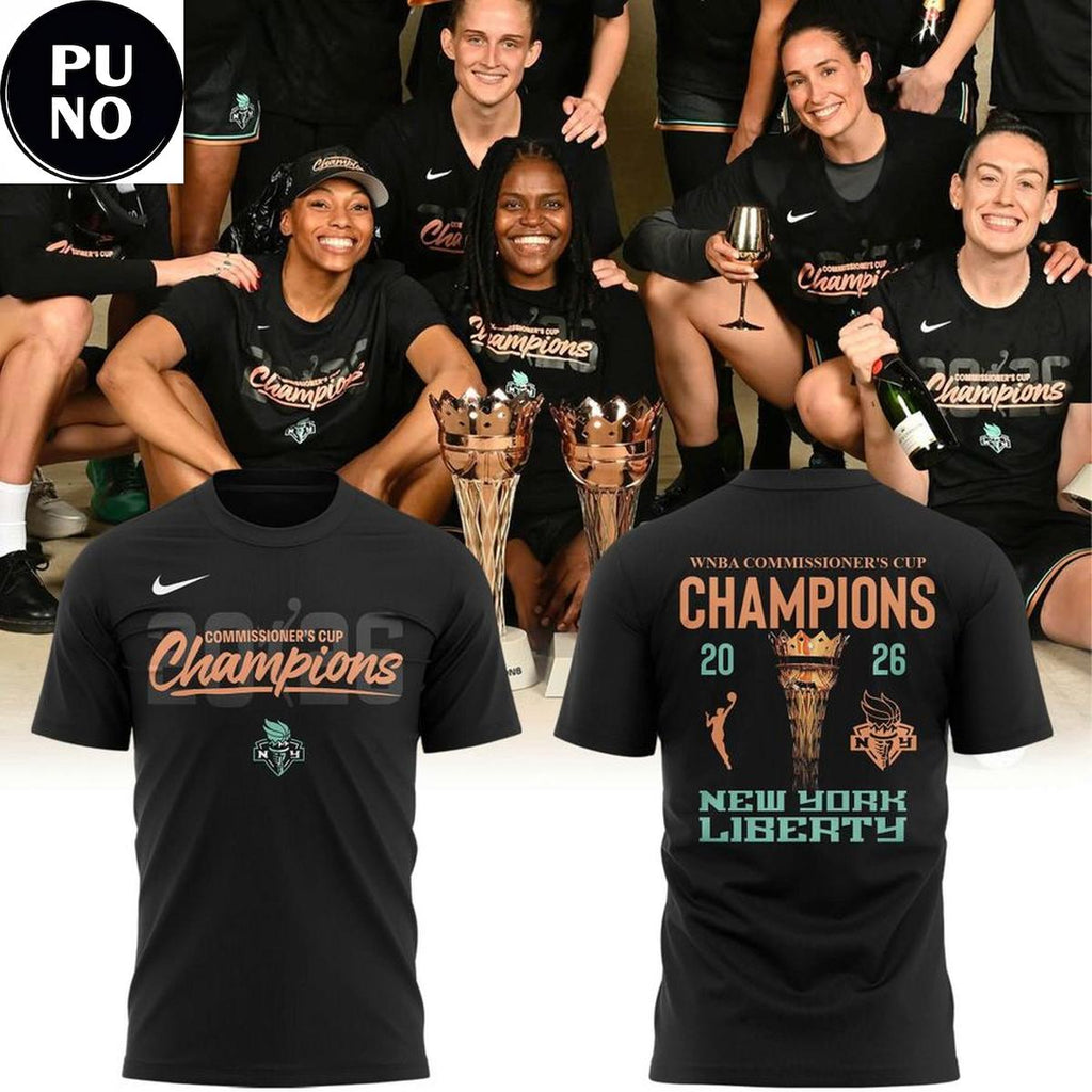 New York Liberty 2026 WNBA Commissioner’s Cup Champions Locker Room T-Shirt