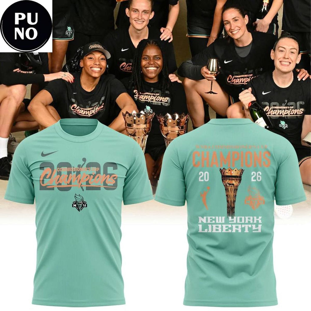 New York Liberty 2026 WNBA Commissioner’s Cup Champions Locker Room T-Shirt