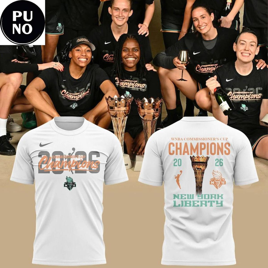 New York Liberty 2026 WNBA Commissioner’s Cup Champions Locker Room T-Shirt