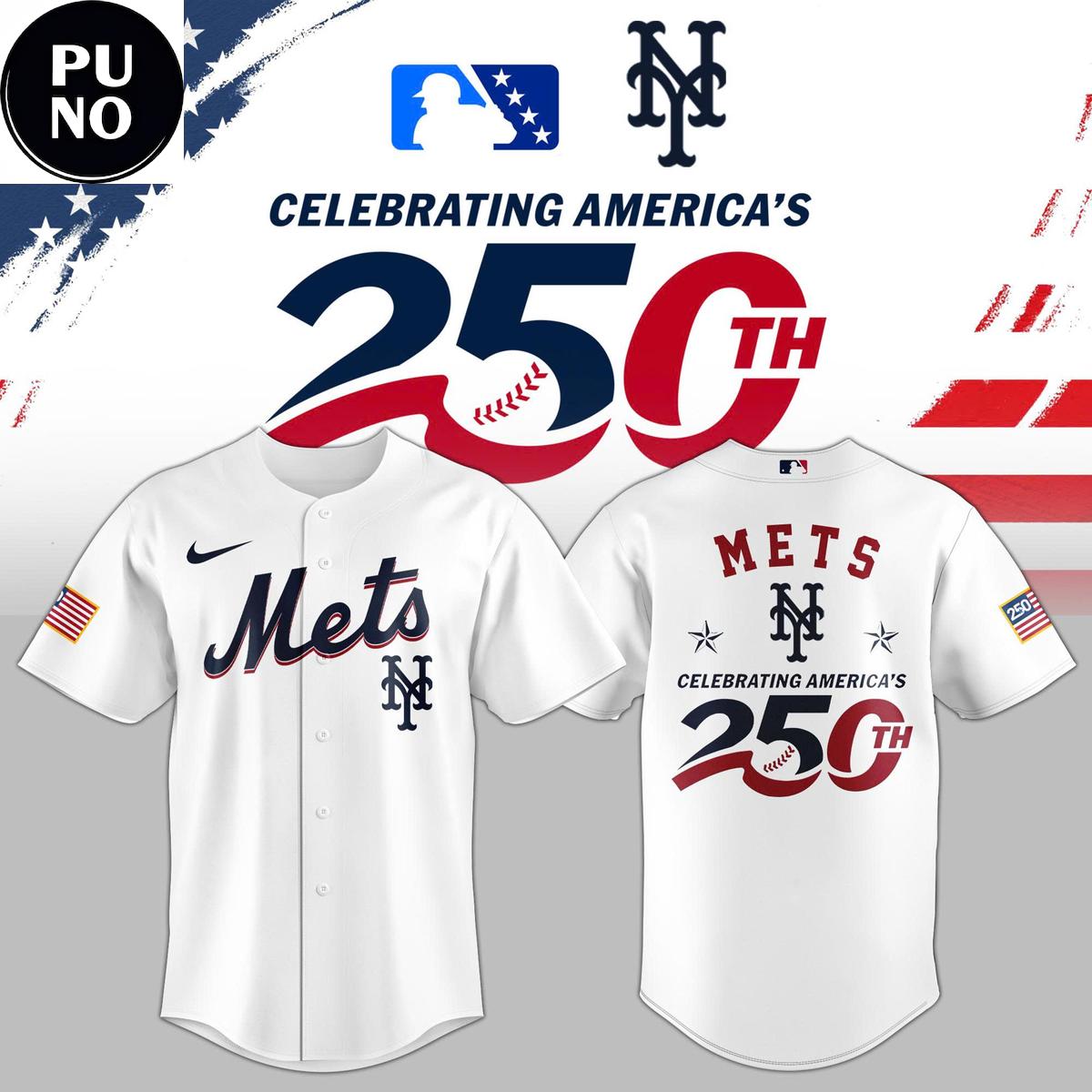 New York Mets 2026 Celebrating America’s 250th Baseball Jersey