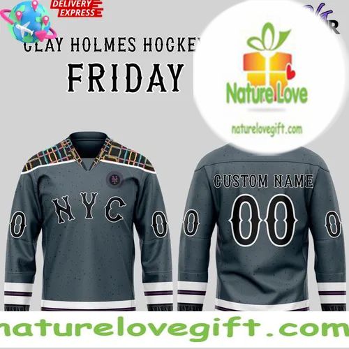 New York Mets 2026 Clay Holmes Hockey Jersey Night