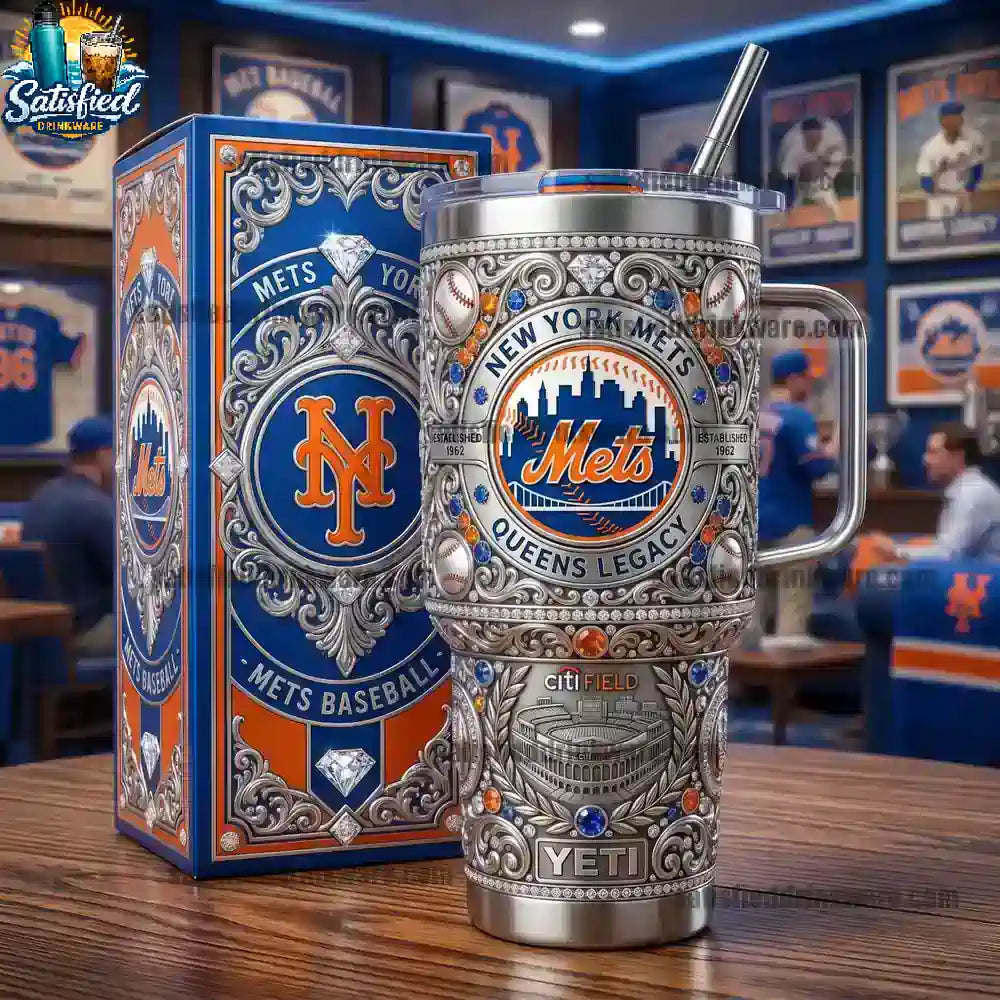 New York Mets With Handle Yeti Tumbler