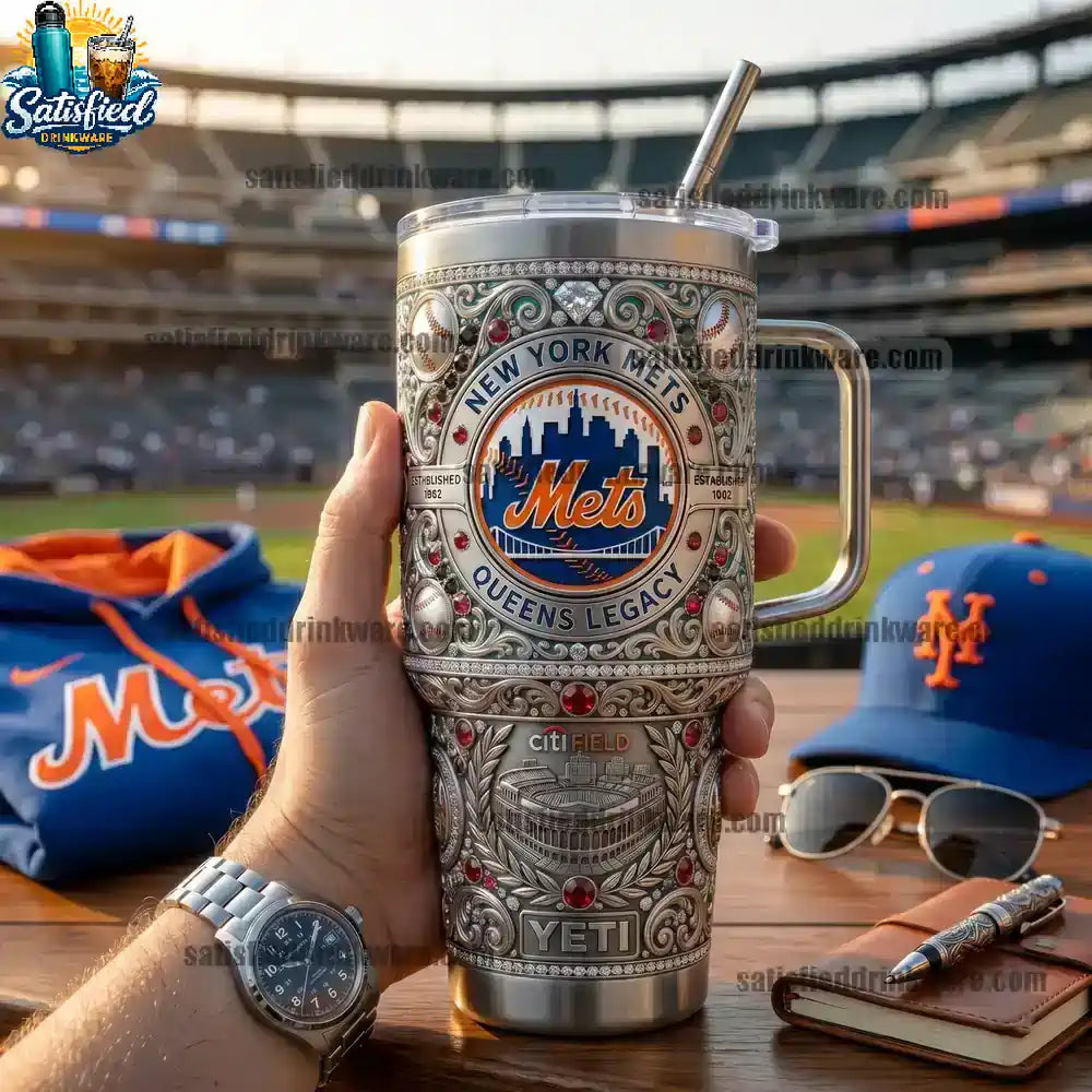 New York Mets With Handle Yeti Tumbler