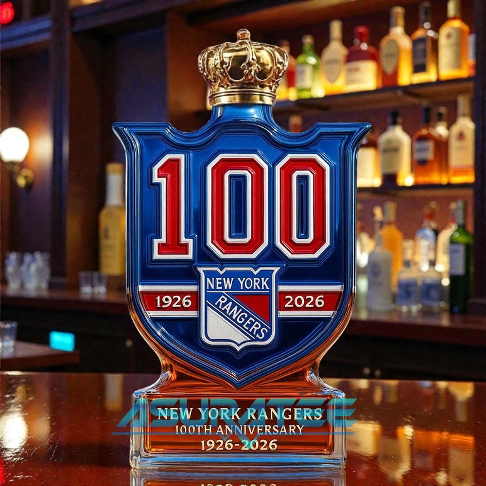 New York Rangers 100th Anniversary Whiskey Bottle 2026