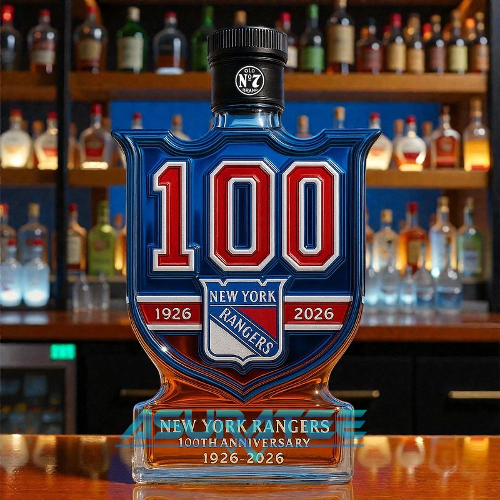 New York Rangers 100th Anniversary Whiskey Bottle 2026