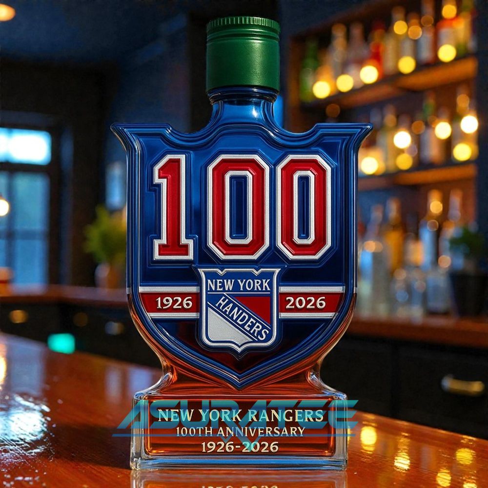 New York Rangers 100th Anniversary Whiskey Bottle 2026
