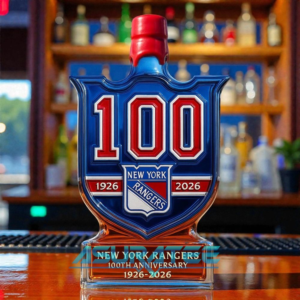 New York Rangers 100th Anniversary Whiskey Bottle 2026