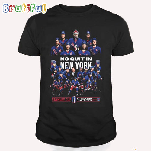 New York Rangers 23-24 Stanley Cup Playoff No Quit In New York Team Cluster T Shirt