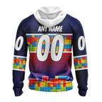 Personalized NHL New York Rangers All Over Print 3D Hoodie Autism Awareness Design Unisex Hoodie