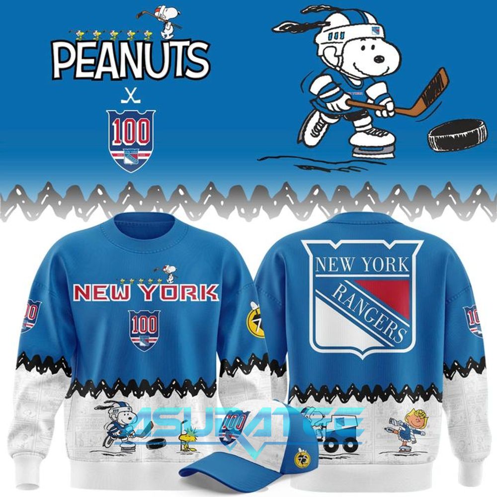 New York Rangers ”Peanuts Night” 2026 Snoopy Special Sweatshirt