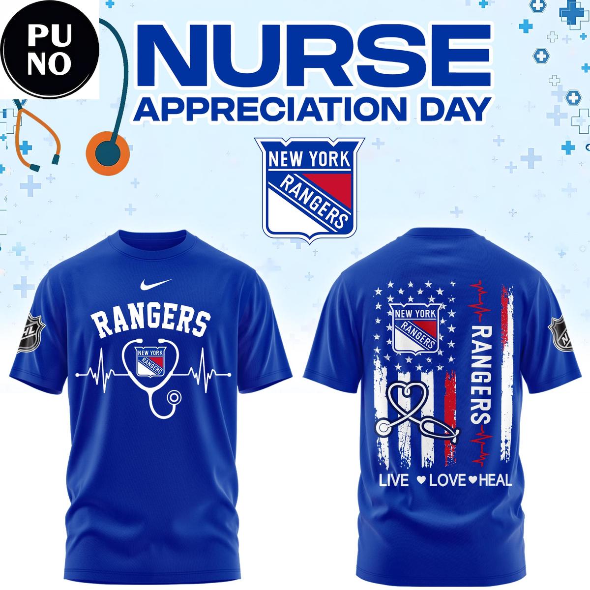 New York Rangers x Nurse Appreciation Day 2026 Hoodie T-Shirt