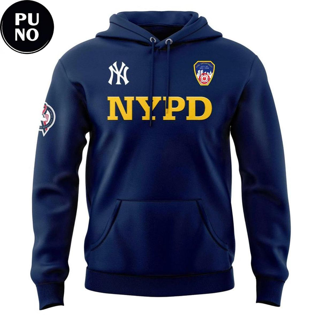 New York Yankees 2026 25th Anniversary 9/11 NYPD Hoodie T-Shirt