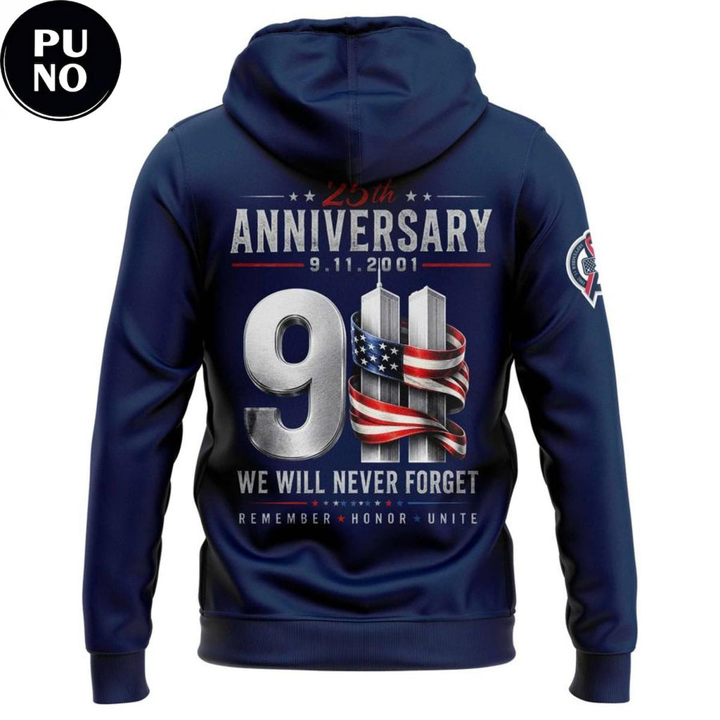 New York Yankees 2026 25th Anniversary 9/11 NYPD Hoodie T-Shirt
