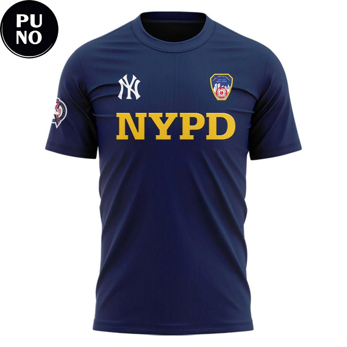 New York Yankees 2026 25th Anniversary 9/11 NYPD Hoodie T-Shirt