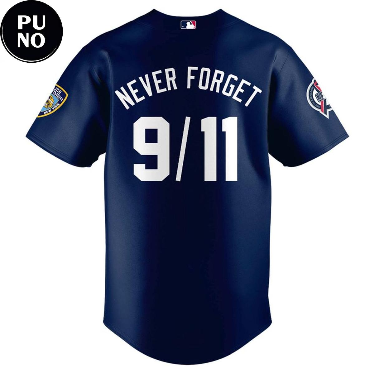 New York Yankees 2026 25th Anniversary 9/11 Never Forget Baseball Jersey