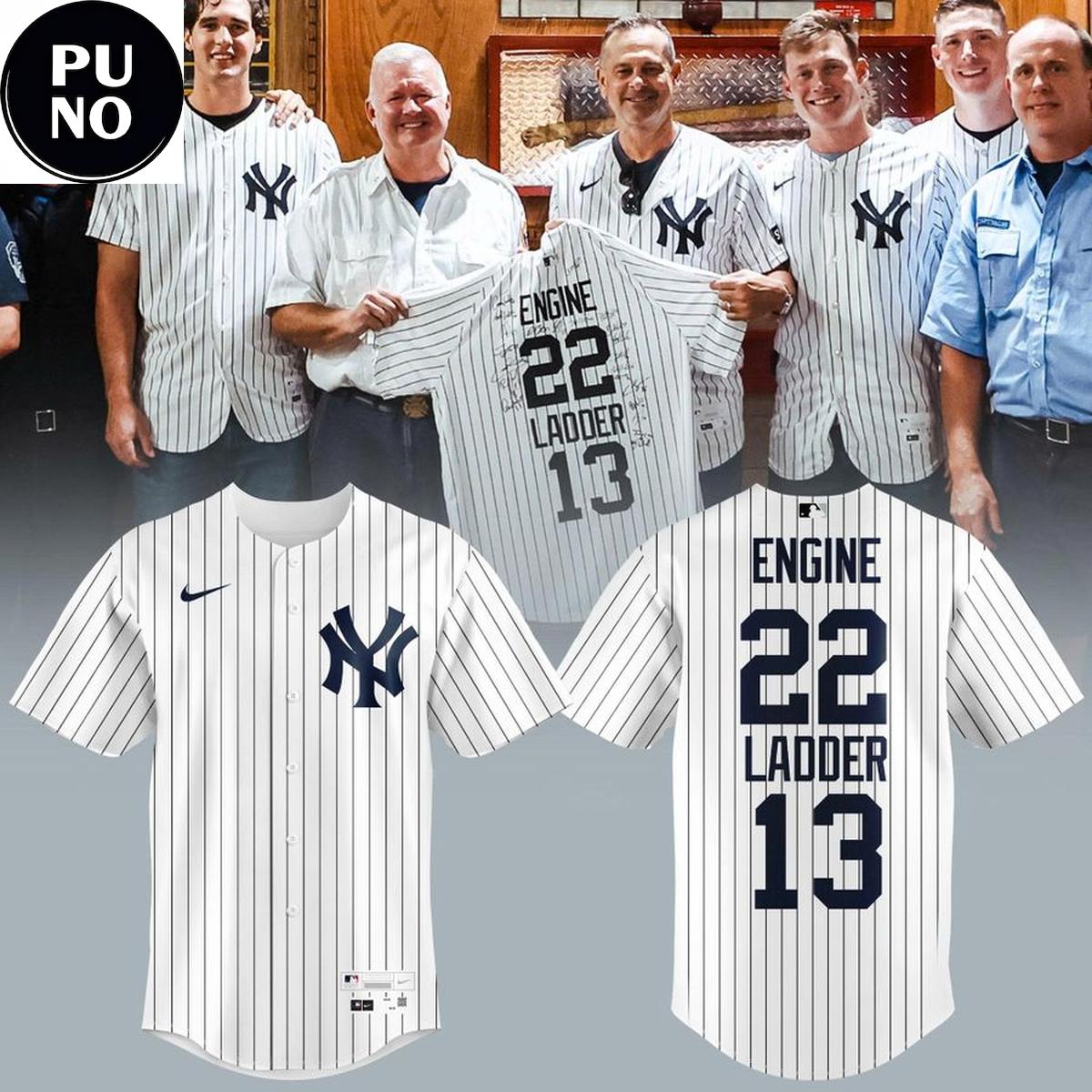 New York Yankees 2026 Engine 22 Ladder 13 Tribute Firefighter Baseball Jersey