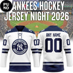 New York Yankees 2026 Hockey Night Personalized Hockey Jersey