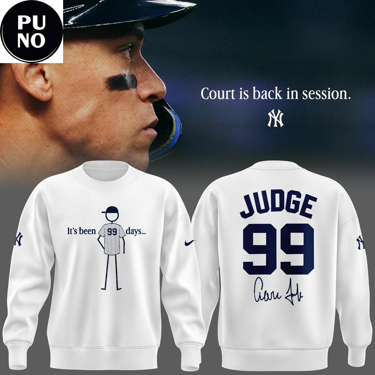 New York Yankees 2026 Welcome Back Aaron Judge #99 Hoodie T-Shirt