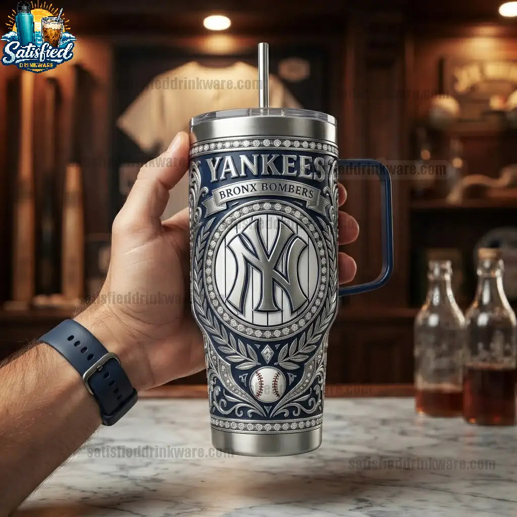 New York Yankees 40oz Baseball Fan Insulated Tumbler 2026