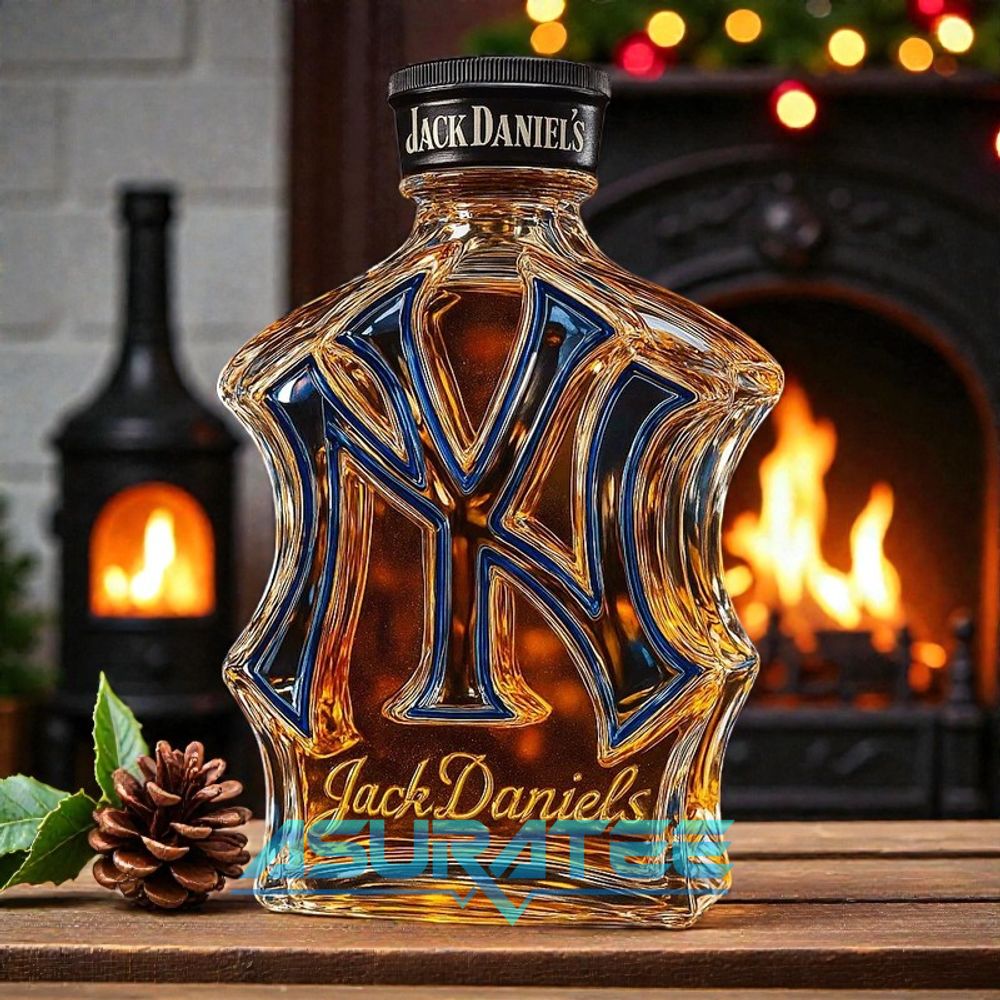 New York Yankees Baseball Team Whiskey Bottle