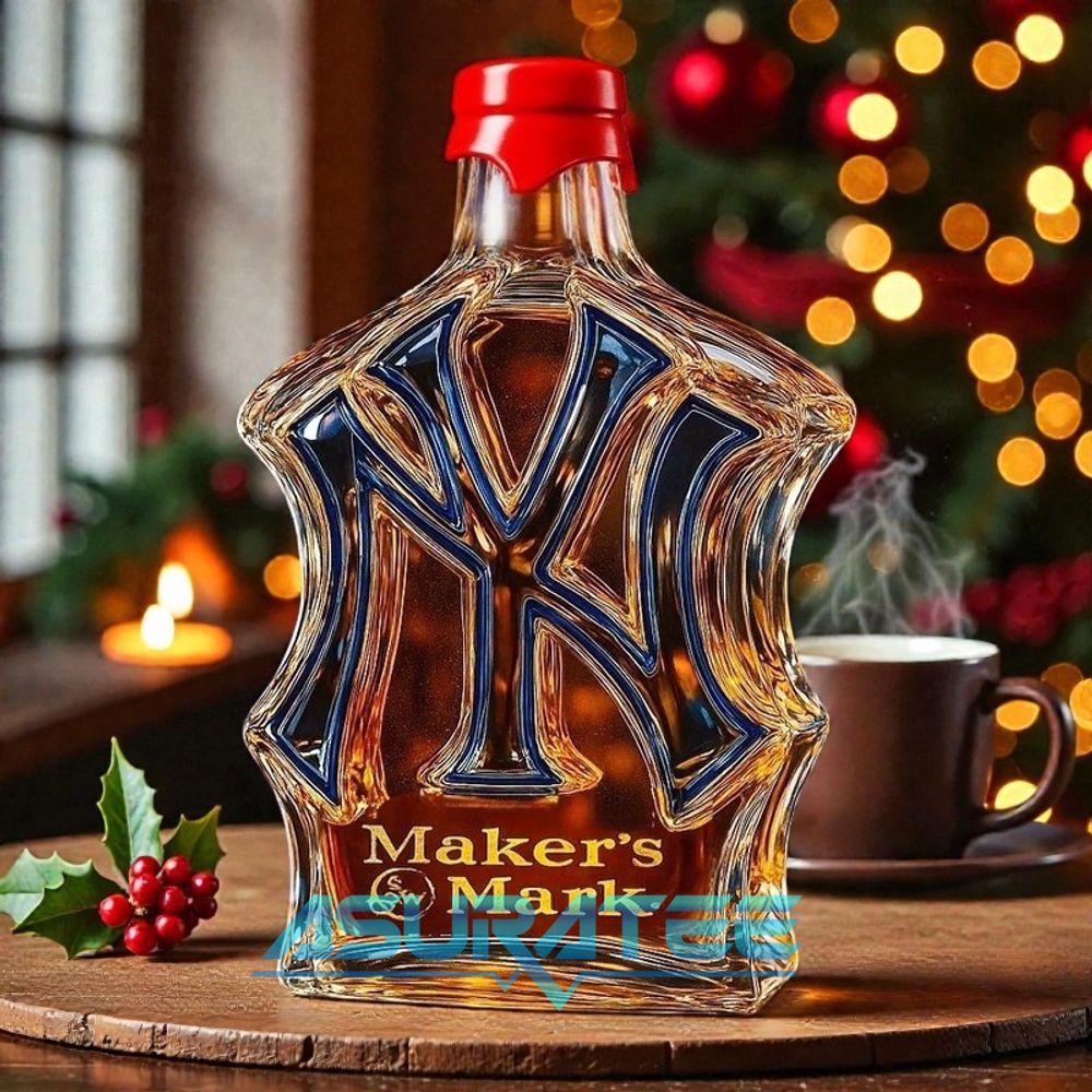 New York Yankees Baseball Team Whiskey Bottle