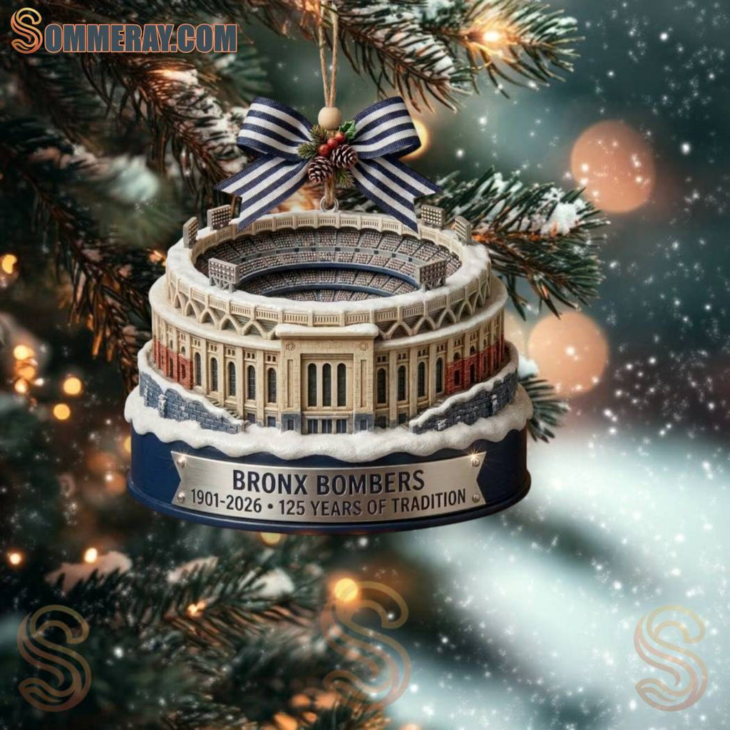 New York Yankees Bronx Bombers 125th Anniversary Ballpark Christmas Ornament