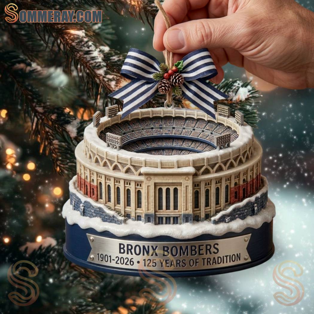 New York Yankees Bronx Bombers 125th Anniversary Ballpark Christmas Ornament
