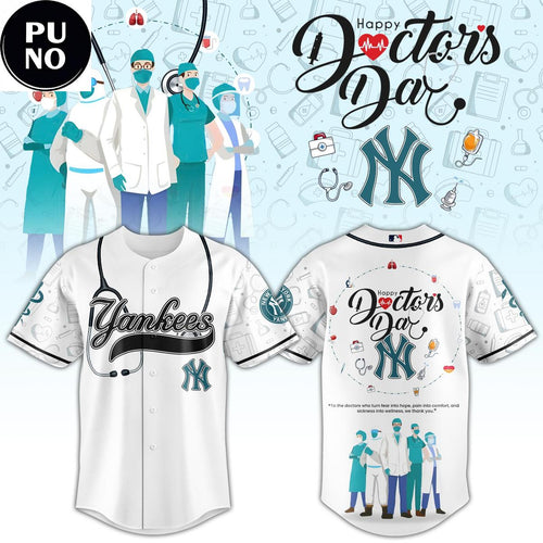 New York Yankees Happy National Doctors Day 2026 Baseball Jersey