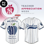 New York Yankees Happy Teacher Appreciation Week 2026 Personalized Baseball Jersey