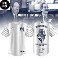 New York Yankees In Memories Of John Sterling 1938-2026 Baseball Jersey