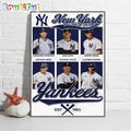 New York Yankees Starting Lineup Est 1903 Wall Art Poster Canvas