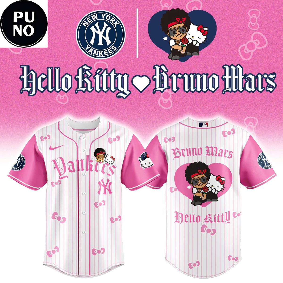 New York Yankees x Bruno Mars & Hello Kitty 2026 Baseball Jersey