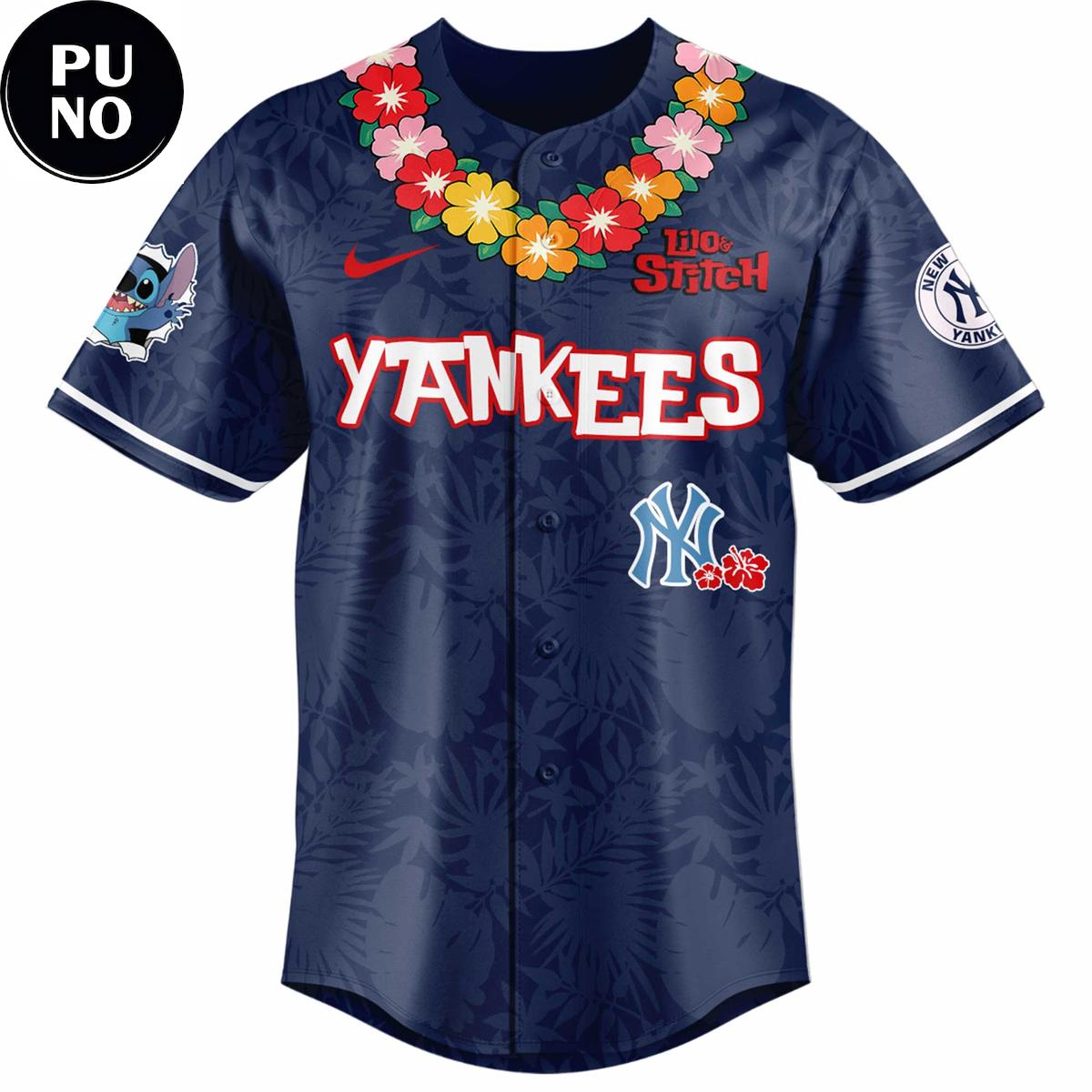 New York Yankees x Lilo & Stitch 2026 Personalized Baseball Jersey