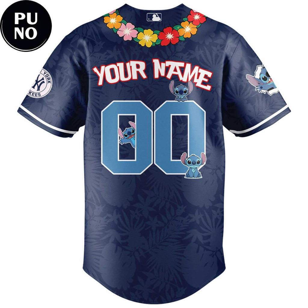 New York Yankees x Lilo & Stitch 2026 Personalized Baseball Jersey