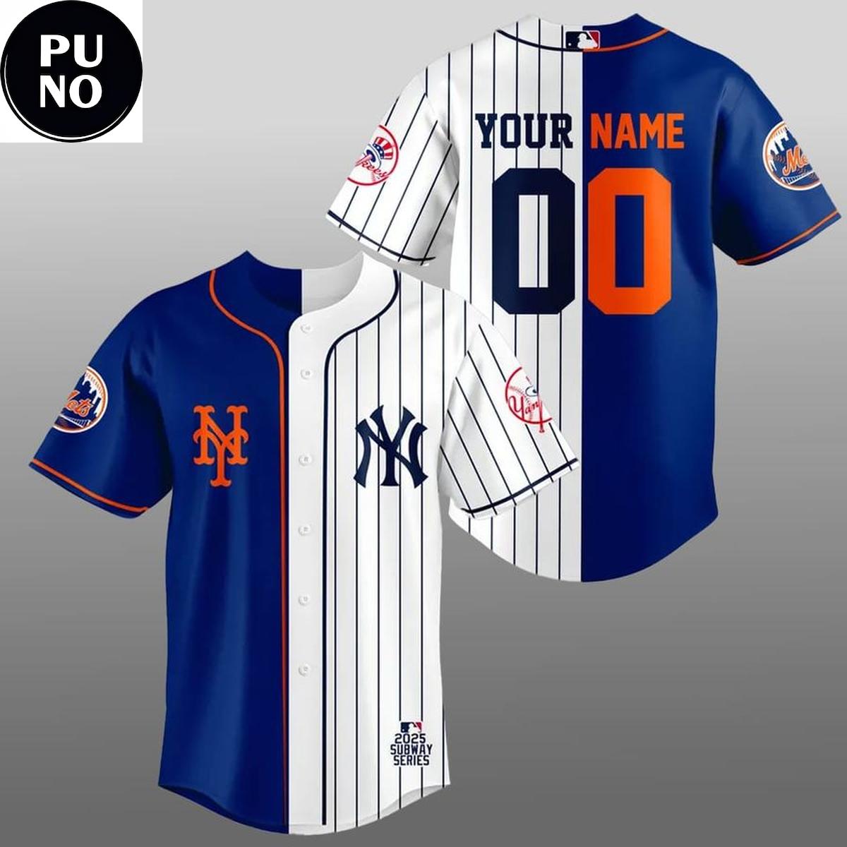 New York Yankees x New York Mets 2026 Subway Personalized Baseball Jersey
