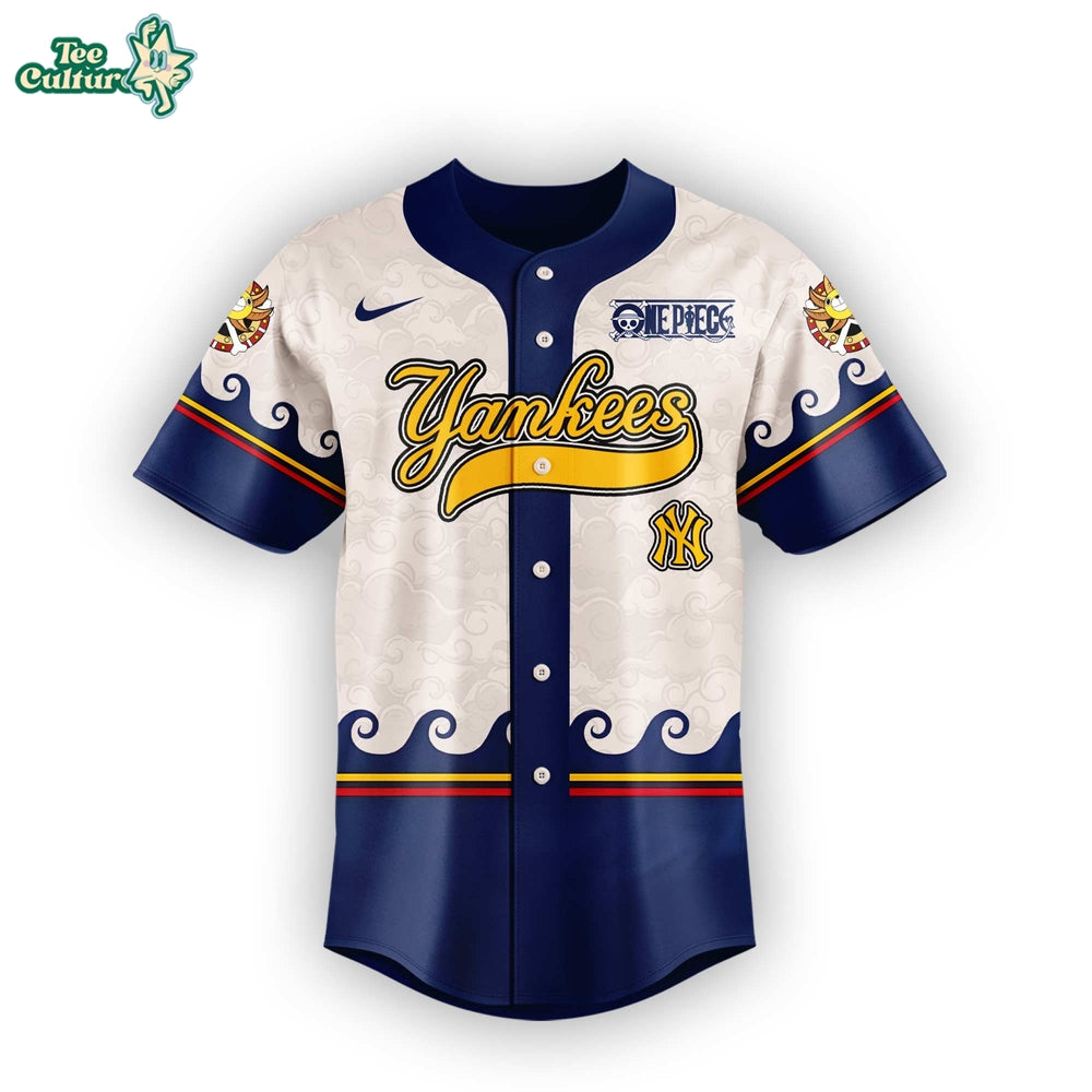New York Yankees x One Piece Straw Hat Crew Jersey